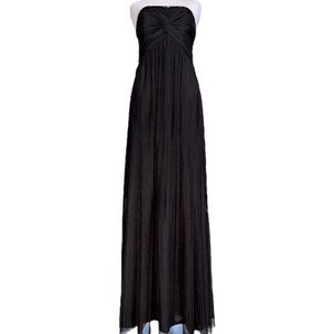🖤 Calvin Klein Black Tulle Strapless Evening Gown | Bust 34